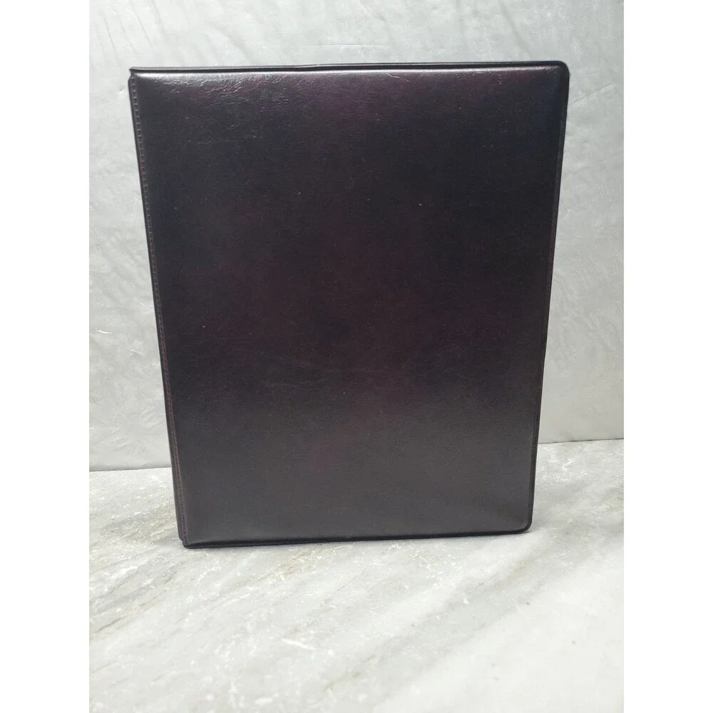 Vtg Franklin Quest Day Planner Binder Burgundy Faux Leather Original Calendar
